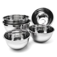 Stainless Steel Mixing Bowls Salad Bowl Stackable Wide Opening Dessert Tray Egg Food Bowl Rice Bowl Food Container Kids Bowl