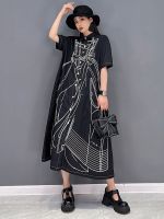 XITAO Dress Summer New Personality Fashion Loose Short Sleeve Dress
