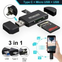 SD Card Reader USB 2.0 OTG Micro USB Type C Card Reader Lector SD Card ReaderสำหรับMicro SD TF USB Type-C OTG Cardreader