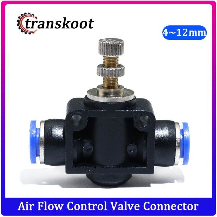 4 6 8 10 12mm Tube Push In To Connect Fittings Tshaped Pneumatic Flow
