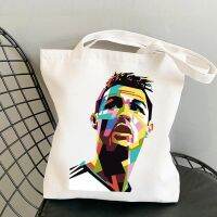 C Ristianos Ronaldos ผู้หญิงกระเป๋า C Ristianos Ronaldos พิมพ์สีขาวกระเป๋าส่วนบุคคล Organizer กระเป๋าออกกระเป๋าช้อปปิ้งกระเป๋าสะพาย