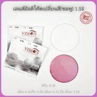 ?(Flash-Sale) เลนส์เปลี่ยนสีออโต้ สีพิเศษ สีชมพู สีม่วง สีชา สั่งค่าสายตาได้ กรองแสงกันแดด ยูวี Wow สุด