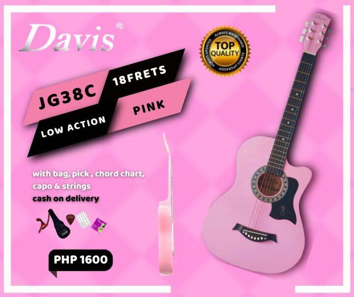 Davis Acoustic Guitar with Capo & Strings Lazada PH