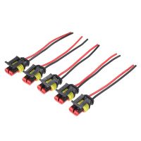 New 20pcs 5 Pairs Waterproof Male Female Electrical Connectors Plug 2-Pin Way With Wire For Car Motorcycle Scooter Marine