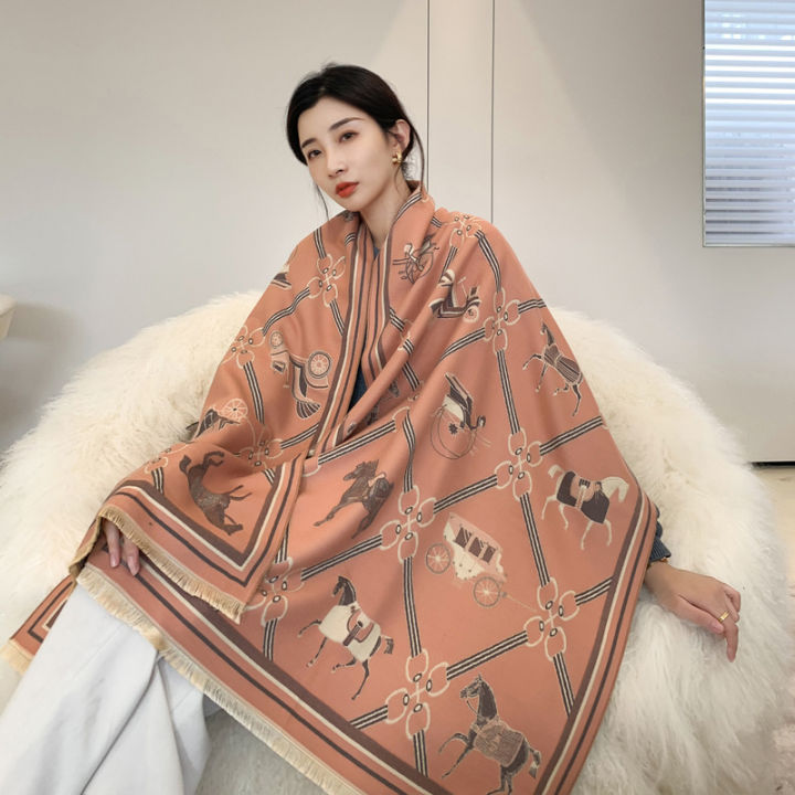 2021-new-luxury-brand-horse-animal-print-cashmere-shawl-winter-warm-women-pashmina-wrap-thick-shawl-blanket-female