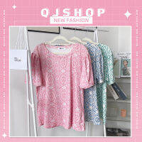 QJshop เสื้อยืดสายแฟชั่นน ?ตกแต่งลวดลายเต็มตัว  มีสีให้เลือกถึง 2 สี  ?จะแมทซ์กับขาสั้นหรือขายาว ก็แมทซ์ได้หมดเลอออ?