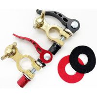 12V24V Automotive Brass Material Battery Terminal 1 Pair Auto Accessories Wire Cable Clamp Quick Release Car Workshop Tooling Cable Management