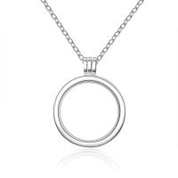 Hot Sale 100 925 Sterling Silver Floating Medium Pendant Necklaces Fit 7 Style Petite Charms For Women DIY Jewelry CRF001