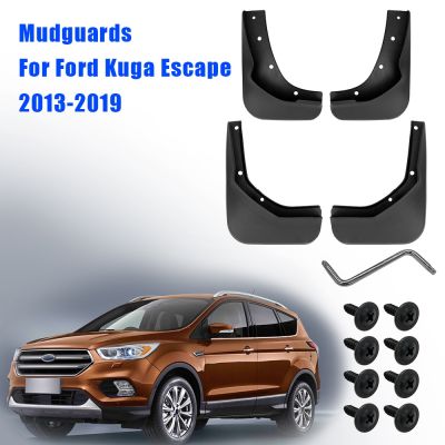 สำหรับฟอร์ด Kuga Escape 2013-2019อุปกรณ์เสริมรถยนต์4ชิ้น/ชุดแผ่นกันกระเซ็นอวัยวะเพศหญิงโคลนหลังด้านหน้าบังโคลนรถยนต์