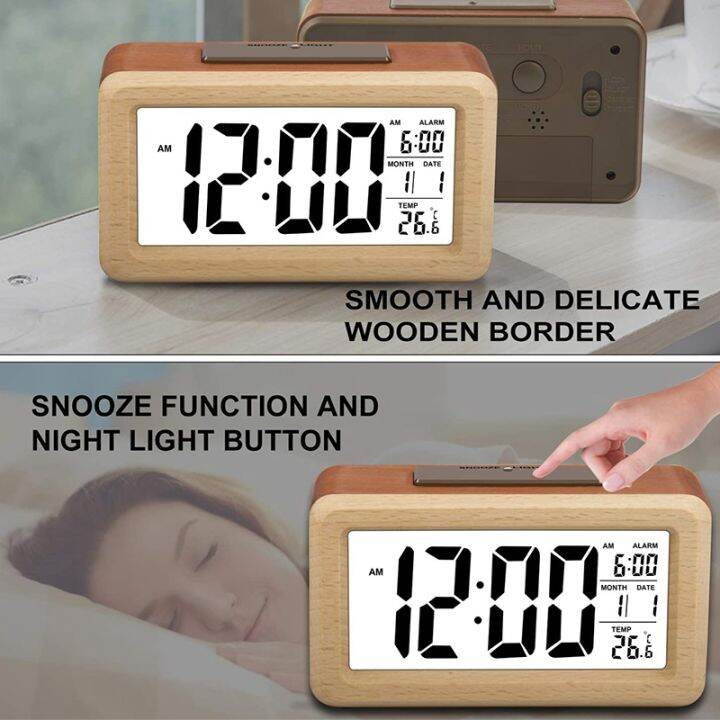 wooden-large-led-digital-alarm-clock-smart-sensor-night-light-with-snooze-date-temperature-12-24hr-switchable