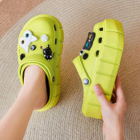 QDshop สินค้างานน่าโดน?รองเท้าแตะผู้หญิง รองเท้าหัวโต  รองเท้าหลุม แพลตฟอร์มกันลื่น   การ์ตูนแมวน่ารัก มี2สีให้เลือกสุดปัง ช้าหมดอดแน่นอน✨