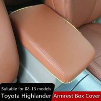 Automobile Armrest Cover Suitable For Toyota Highlander 2008 2009 2010 2011 2012 2013 Leather Car Center Console Storage Box Pad