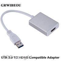 2023ตัวแปลง3.0 USB เป็น HDMI รองรับ1080P สำหรับโปรเจ็คเตอร์แล็ปท็อป Win7 8/10จออะแดปเตอร์