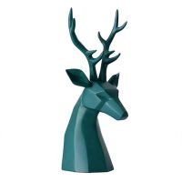 Home Decor Accessories Deer Head Decoration Resin for Office Desktop Decoration for Living Room Bedroom Friend Gift