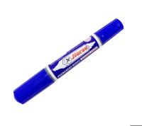 ปากกาเคมี 2 หัว ตราม้า (ยกโหล12 ด้าม) สีน้ำเงิน
