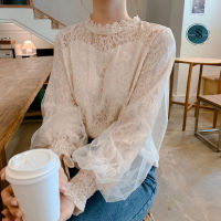 (พร้อมส่ง) *Good Style* เสื้อลูกไม้ แขนยาว เสื้อใส่ทำบุญ มี 2 สี มีเก็บเงินปลายทาง ​--พร้อมส่งในไทย-- (รุ่น TW-043)