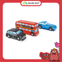 Tender Leaf Toys ของเล่นไม้ รถของเล่น ชุดรถลอนดอน London Car Set