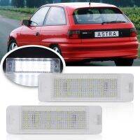 โคมไฟแผ่นตัวเลขป้ายทะเบียน LED สำหรับรถยนต์2ชิ้น Canbus สำหรับ Opel ASTRA-F 1992-1998สำหรับ Opel CALIBRA 1989-1997 Auot ไฟท้ายตัวเลข