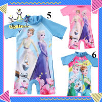 【New Arriva✨ 】Girls One-piece Swimsuit Ice Snow Princess Print Sunscreen Swimsuit For 1-6 Years Old✨