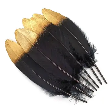 20Pcs/Lot Black Feathers for Crafts Ostrich Rooster Goose Feather Natural  Pluma for DIY Handicraft Accessories Jewelry Creation