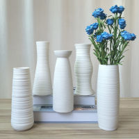 Nordic Style Fashion White Ceramic Flower Vase Decoration Rustic Home Decor Fashionable And Simple Room Decoration For Home