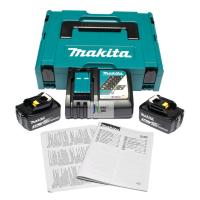 Makita MP196693-0 ชุดแบตตารี่ 18V 3Ah x 2ก้อน พร้อมแท่นชาร์ตเร็ว DC18RC อยู่ในกล่องพลาสติกอย่างดี