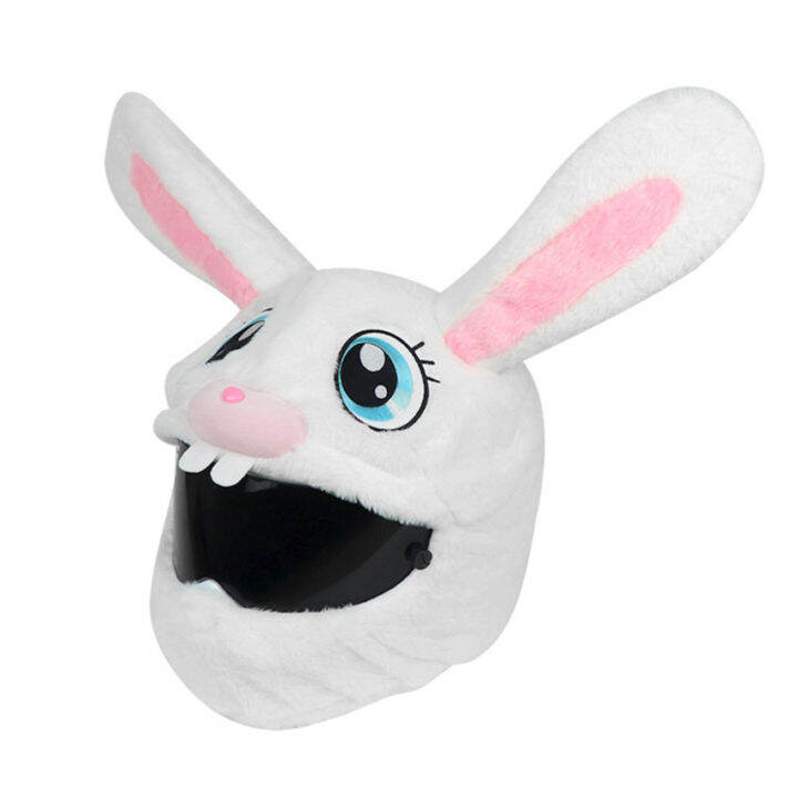 Motorcycle Helmet Cover Funny Cartoon Plush Full Face Covers Rabbit