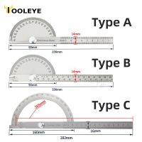 {QQL Hardware Tools} เครื่องมือไม้บรรทัดงานไม้โลหะ180โปรแทรคเตอร์องศามาตรวัดค่าเครื่องวัดมุมสแตนเลส