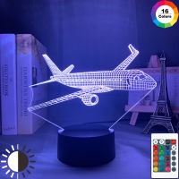 Acrylic 3d Illusion Desk Lamp Airplane Nightlight for Kids Children Room Decor Battery Light Bedside Baby Night Light Plane Gift