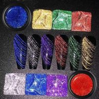 【YP】 7ml Reflective Design Glitter Gel Wire Varnish Manicure