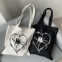 【jw】◑  Gothic Print Shopping Canvas Dark Snake Shopper Tote Shoulder сумка женская