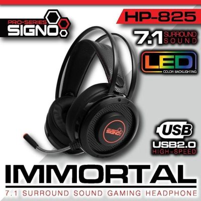 หูฟัง SIGNO PRO-SERIES HP-825 IMMORTAL ระบบเสียง 7.1 Surround Gaming