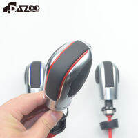 รถสีแดงสีฟ้าเกียร์ Shift Knob Lever Stick Chrome Matt สำหรับ VolkswagenFor VW Passat CC Golf 6 GTI Jetta MK6 DSG ฝาครอบสัญลักษณ์