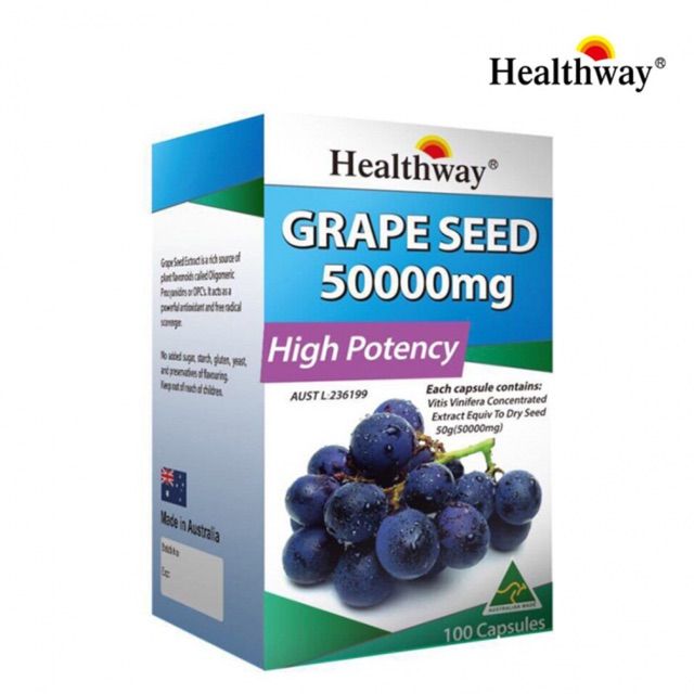 ตรงปก-ของแท้-นำเข้า-healthway-grapeseed-50-000-mg