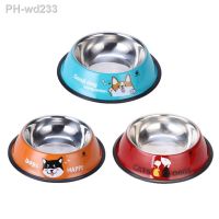 22cm Dog Bowl Pet Food Water Feeders Stainless Steel Drinking Dish Feeder Cat Puppy Feeding Supplies