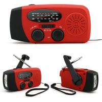 Protable Emergency Solar Hand Crank Dynamo AM/FM/NOAA Weather Radio LED Flashlight Charger Waterproof Emergency Survival Tools