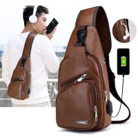 Travel Men S Crossbody Bags USB Chest Bag Designer Messenger Bag Leather Shoulder Bags Diagonal Package New Back Pack