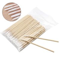 【jw】℡✳  100/300/500pcs Disposable Wood Cotton Buds Swabs Lint Brushes Ear Stick Extension Glue Removing Tools