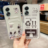 Gfaith เคส OPPO A78 4G A78 NFC ซิลิโคนเคสนิ่มโปร่งใส TPU แฟชั่นเคสกระเป๋าใส่บัตร OPPOA78 NFC