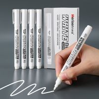 ปากกามาร์กเกอร์สีขาว3ชิ้นปากกาวาดลายเส้นปากกาเขียนยางรถกันน้ำมันปากกาเขียนหนังไม้ปากกาเจลสำหรับถาวร