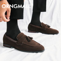 ORNGMALL ผู้ชายรองเท้าทางการธุรกิจผู้ชายสไตล์อังกฤษชี้ Casual รองเท้าหนัง Slip-On รองเท้าชุดเดรสสำหรับชายขนาด37-45