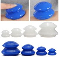 【CC】►❀❈  4Pcs Silicone Massage Cupping Set Anti Cellulite Cup Massager Chinese  Facial