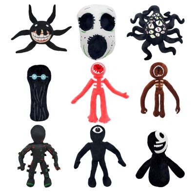 Rainbow Friends Doors Figure Plush Toys Horror Game Doors Character Figure Toys Soft Stuffed Monster Plushies Gift for Kids Boys