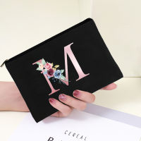 Ladies Simple Makeup Bag Pink Letters Print Cosmetic Bag Multifunctional Cosmetic Storage Bag Makeup Bags Wholesale