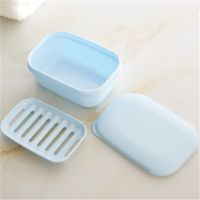 Portable Durable Soap Box With Drain Low Lid Soap Dish Household Travel Multifunction Soap Storage Boxes Soap Dishes