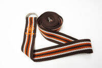 YogaAum เชือกเล่นโยคะ AumStrap - Brown with White/Orange Line (200 cm.)