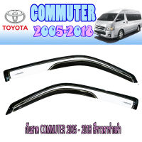 กันสาด  โตโยต้า คอมมิวเตอร์ Toyota COMMUTER 2005-2018 สีขาวตาข่ายดำ