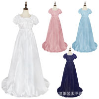 Regency Dress Vintage Victorian 1800 Ball Gown เอวสูง Jane Austen เครื่องแต่งกายคอสเพลย์ชุดสำหรับผู้หญิง