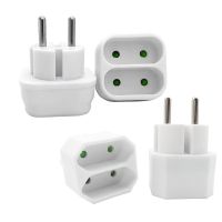 16A 250V EU Plug Adapter Travel Power Adapter Electrical Plug Converter Sockets Outlet4.8mm Plug to Dual 4.0mm Socket