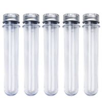 25x110mm 30ml Excellent Plastic Transparent Test Tubes With Aluminum Cap Bottles School Supplies Lab Equipments 25pcs